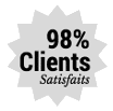 98 pour cent des clients satisfaits